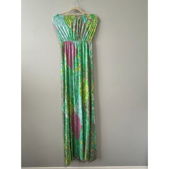Lilly Pulitzer Women's Strapless Marlisa Maxi Dress in Multicolor Floral Size XS - Picture 3 of 14